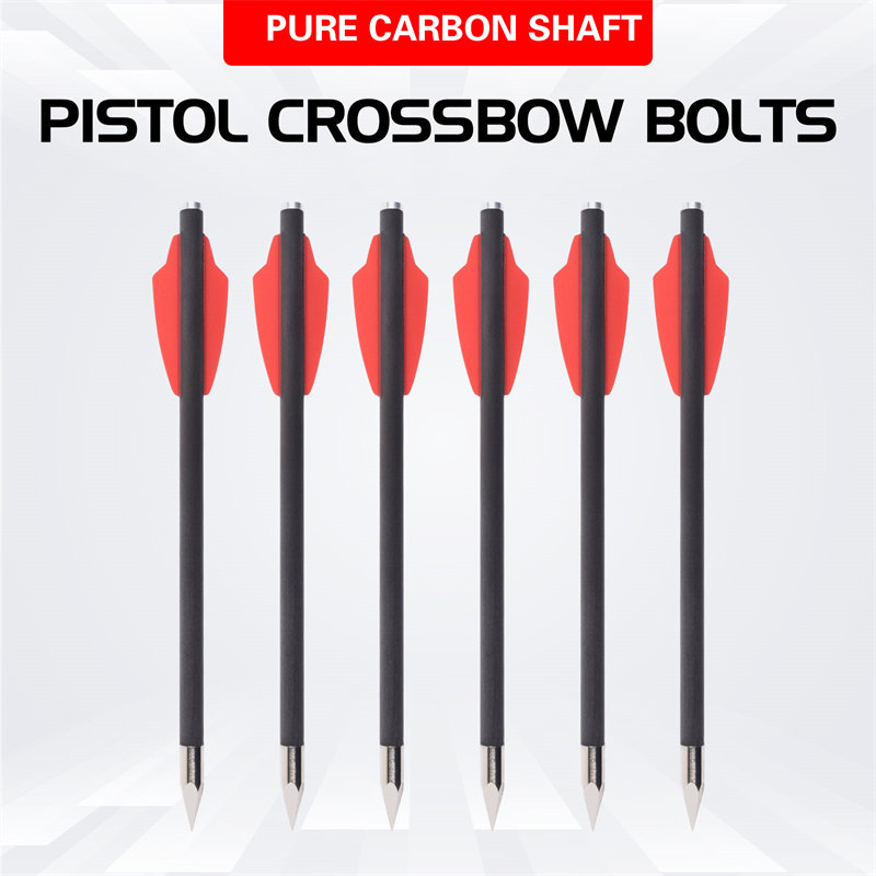 Elongarrow 119612-01 Bulloni freccia di freccia di carbonio da 16 cm con 2 pc 1,65 pollici di palatta rossa
