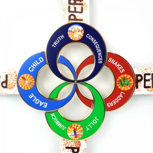 Medaglia combinata di premi in metallo personalizzato a buon mercato