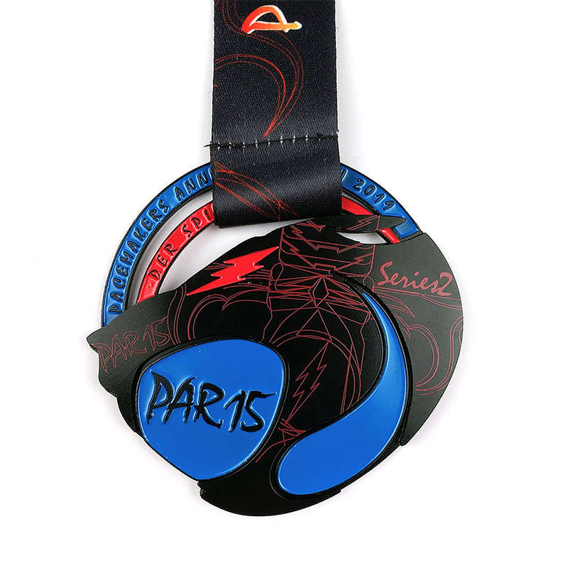 Forma del cerchio metallico personalizzato Design in rilievo medaglie di smalto