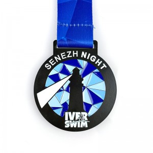 Forma del cerchio metallico personalizzato Design in rilievo medaglie di smalto