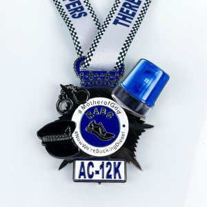 Medaglie sportive personalizzate gara medaglia di medaglie acriliche medaglie medaglie di corsa di zucca connastro sublimate