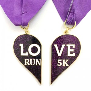 Metallo in metallo ficcanastico personalizzato, inserti in metallo personalizzato, medaglia di gara personalizzata