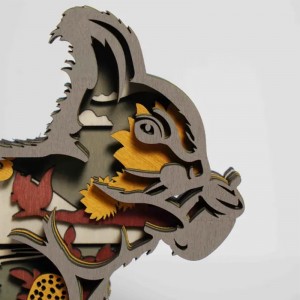 Ornamenti per animali in legno 3D