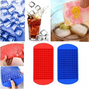 Vassoi di cubetti di ghiaccio in silicone, 160 pezzi di ghiaccio schiacciati facili rilascio di piccoli cubetti di ghiaccio per cocktail di whisky raffreddamento, gadget da cucina vassoio di ghiaccio impilabile, strumenti per accessori s...