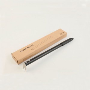 Girare pizza forchette pizza tornatore manico in alluminio cottura robusta facile da conservare&cucina di trasferimento e strumento di cottura,nero