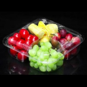 Quattro-Compartment Fresh-cut Fruits Box Bottom 290*195*75 mm HJ-04l