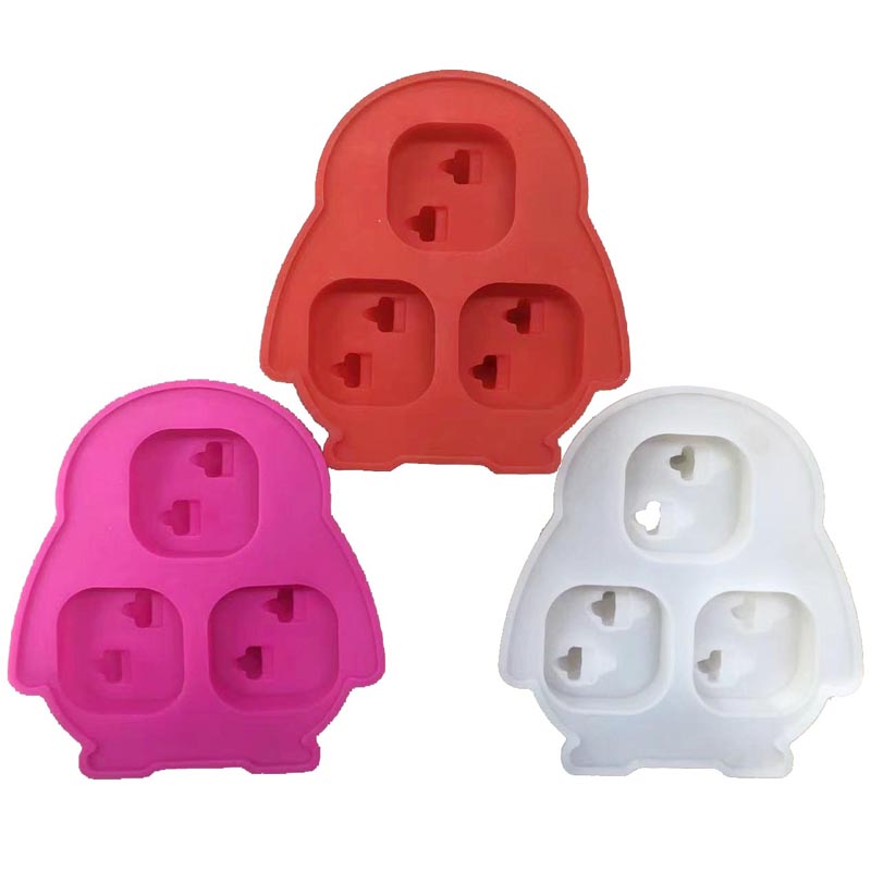 Silicone 3D Penguin Ice Cube Vassoio, cubetto Ice Whisky Ice Mubbo Ice Fun Forme, forme di divertimento in silicone con imbuto per cocktail, bourbon, brandy, regalo di whisky per uomini