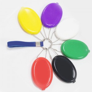 Sacchetto per monete a borse di monete ovali in silicone, borsa da uomo \\\\ \'s/women con catena, sacchetto di silicone di grado alimentare, ecologico e impermeabile