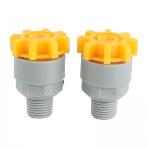 PP Plastic Release rapido e Smantelo Ugello spray Ugello di getto vee industriale con spruzzatura a ventola piatta&