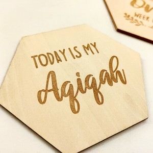 Carta milestone in legno Laser in legno intagliato in poligon