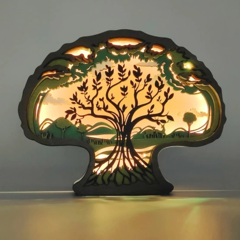 Ornamenti in legno 3D per alberi