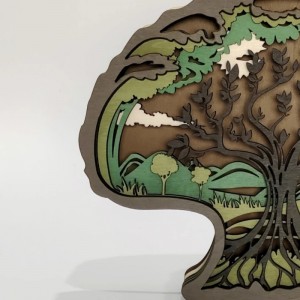Ornamenti in legno 3D per alberi