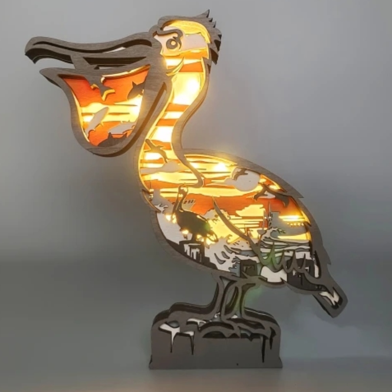 Ornamenti di imbarcazioni in legno 3D per gli uccelli