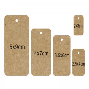 Scheda etichetta di carta marrone