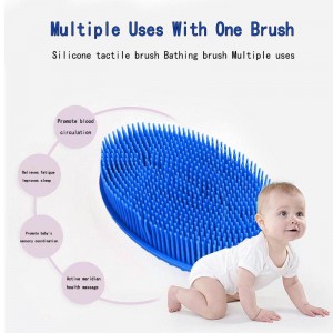 Smello da bagno esfoliante per la spazzola da bagno esfoliante del corpo in silicone per bambini sensibili per bambini tutta la pelle