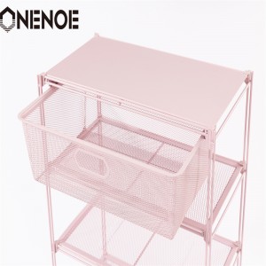 Onenoe Simple Small Metal Mesh Mesh Stackable Scarpe Scaffali per abbigliamento Scaffali di libreria con 5 livelli per ilnegozio dinegozi di supermercati dell\'hotel