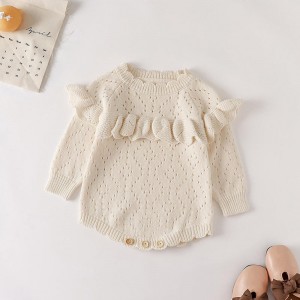 Autumn e invernonuove ragazze \\\\\\\\\\\\ \'tuta a maglia per bambini scavalcata a maniche lunghe