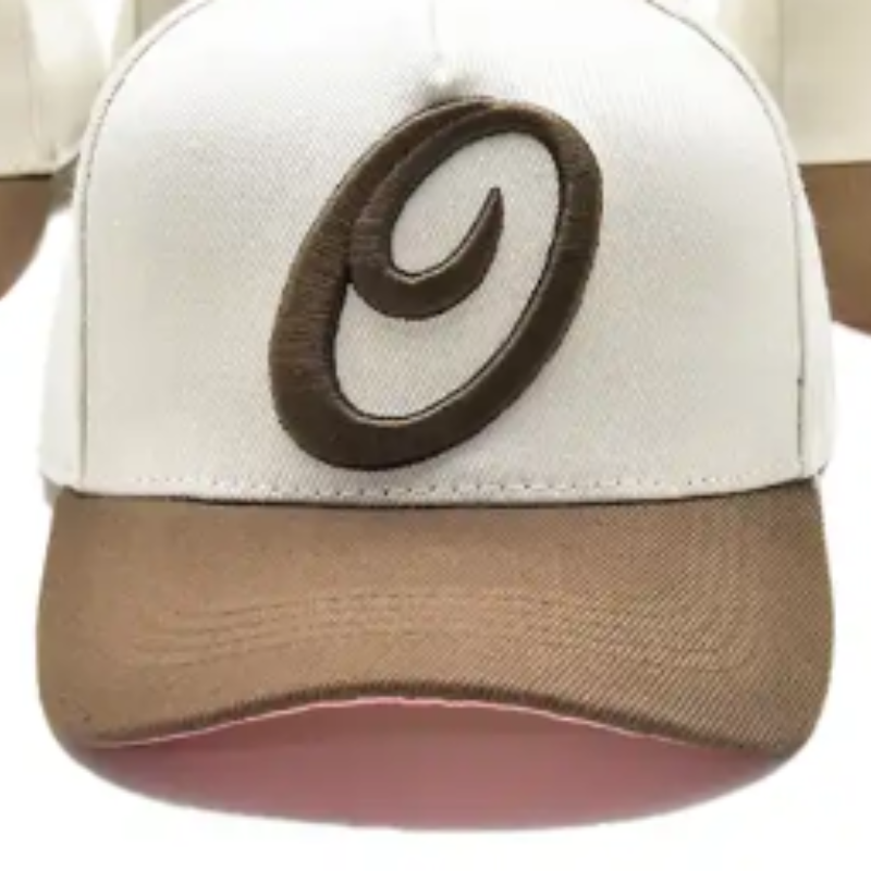 Logo di ricamo a blocchi di colore regolabile Logo su misura su misura da 5 pannelli cappello da baseball cappello all'ingrosso