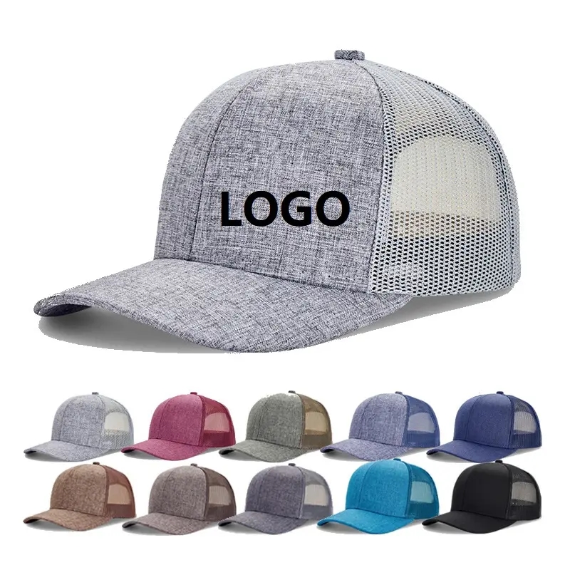 Logo personalizzatonuovo cappuccio camion mesh baseball snapback unisex dimensione regolabile tappi sportivi