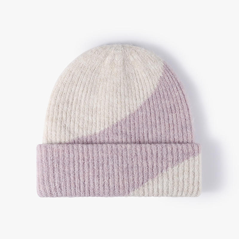 Inverno esterno semplice femmina fredda di colore caldo cappello a maglia cappello di moda a maglia