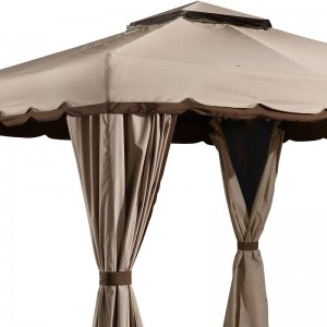 10 piedi x 12 piedi. Gazebo Attività all\'aperto Uso con Mosquito Net, Cioccolato