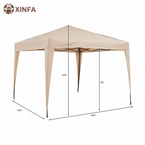 Crosley Furniture Hampton Gazebo all\'aperto, 10 \\\\ \'x 10 \\\\\' - tan
