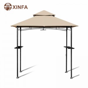 8 \\\\ \'x 5 \\\\\' tettoia a 2 livelli Grill Top Grill Gazebo Patio esterno Scheda gazebo di gazebo con telaio in acciaio robusto