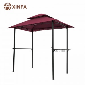 8 \\\\ \'x 5 \\\\\' Topy Grill Grill Grill Gazebo Patio esterno Scheda gazebo di gazebo con robusto telaio in acciaio, rosso