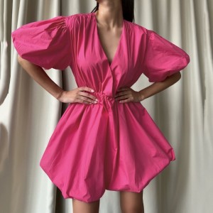 Abito a maniche corte 2023 abito da principessa manica lanterna