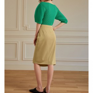 Scapa a fessura pieghettata in stile vacanza francese femminile 2023 Nuova gonna a match