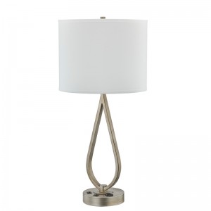 Lampada da scrivania del sonno con finitura antica argento, una lampada da scrivania, una comoda uscita e una porta USB