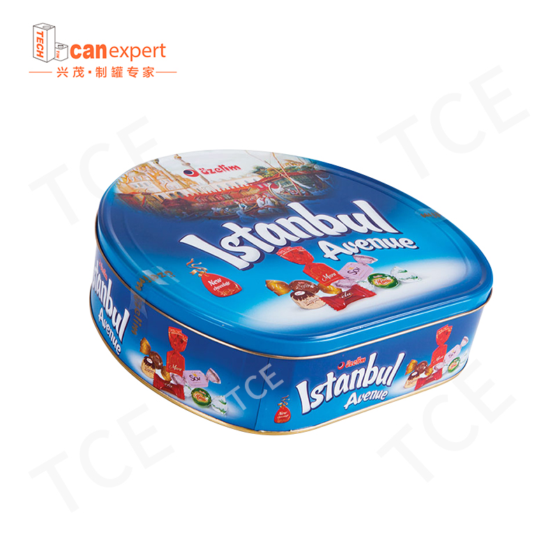 Tin Can Promotion Regali di alta qualità Metal Packaging Box Box di stagno personalizzato di lusso di lusso esagono rettangolare biscotto circolare cioccolat