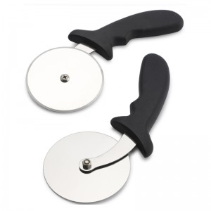 Utile pinza per pizza in acciaio inossidabile pinza con manico in plastica facile da pulire