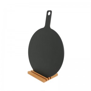 Tavola per alimenti per pizza in fibra in fibra di legno con tagliere per pizza maniglie