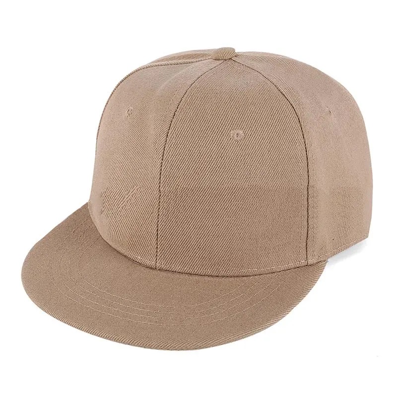 Alta qualità all'ingrosso 100% Cotton Fashion Cap Sports Logo Custom Men Plain Flat Bim Brim Pattern Hip Hop Snapback Cap Hats
