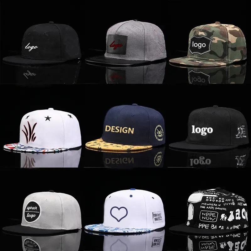 Logo popolare Logo 3D ricamato a gambo da baseball da baseball da baseball boy cool femminile hip-hop snapback cap.