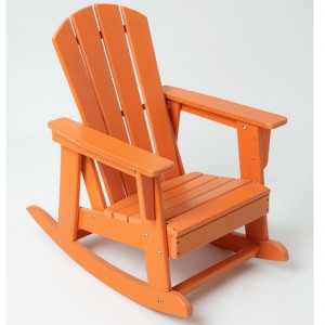 Sedia a dondolo Adirondack con giallo