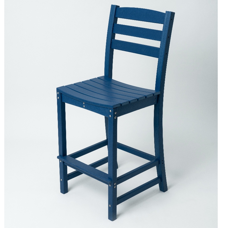 Sedia alta adirondack con colore blu