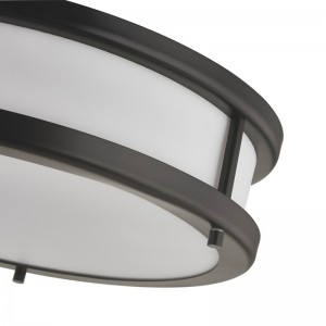 Lampada del soffitto del Delta Hotel con finitura in bronzo scuro in camera e corridoio