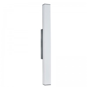 Ospitalità Hotel Vanity Light Wall Sconce con finitura grigia piatta e ombra acrilica bianca glassata all\'hotel tipico bagno per gli ospiti