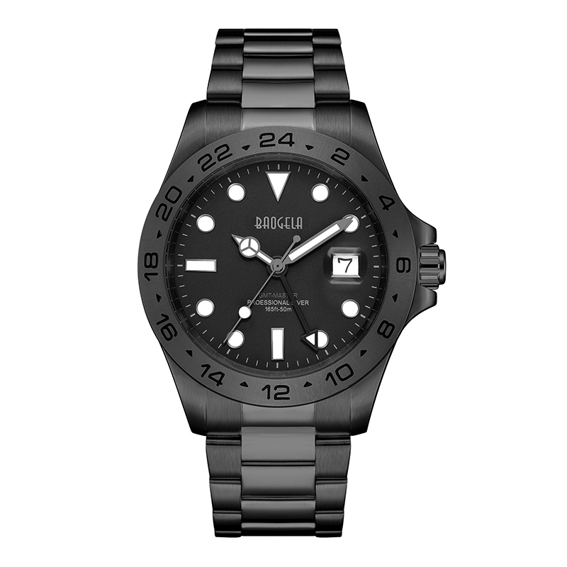 Baogela New Men Luxury Watch 304 in acciaio inossidabile quadrante luminoso da 50 m di moda immersione Sport orologio da polso oro verde oro 22806