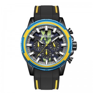 Baogela Nuovi orologi UOMINI Orologio blu in gomma inossidabile per uomo Luxury impermeabile cronografo orologio da polso luminoso relogio 22601