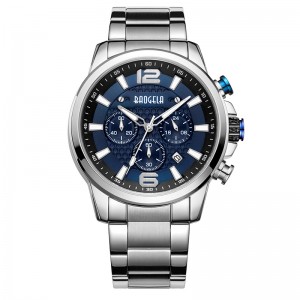 Baogela orologi per uomini Nuovo cronografo quarzo orologio da polso in acciaio inossidabile di lusso Relogios Masculino чаы м мжжж 22706