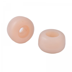 Ruota a rulli in gomma silicone.