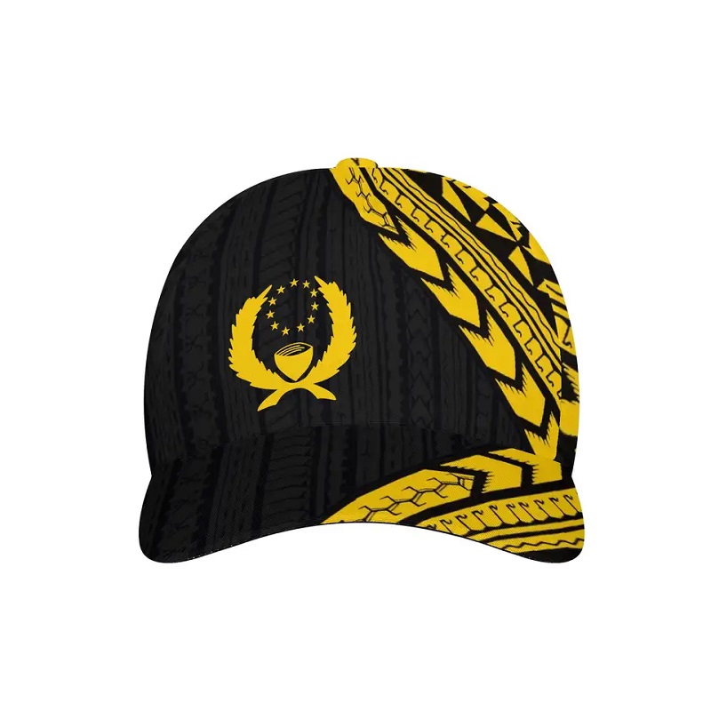 Nuovo Micronesia Pohnpei Flag Stampato Cap da baseball Stampato Polinesiano Tattoo Sport Sports Adattati Adattabile UNISEX Frandibile Outdoor Cappello