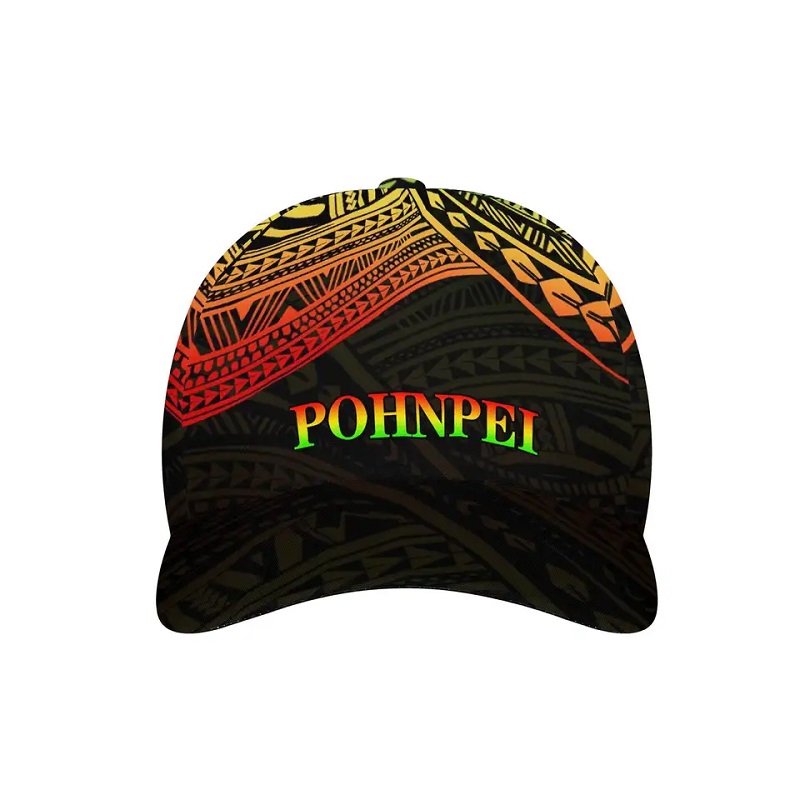 Nuovo Micronesia Pohnpei Flag Stampato Cap da baseball Stampato Polinesiano Tattoo Sport Sports Adattati Adattabile UNISEX Frandibile Outdoor Cappello