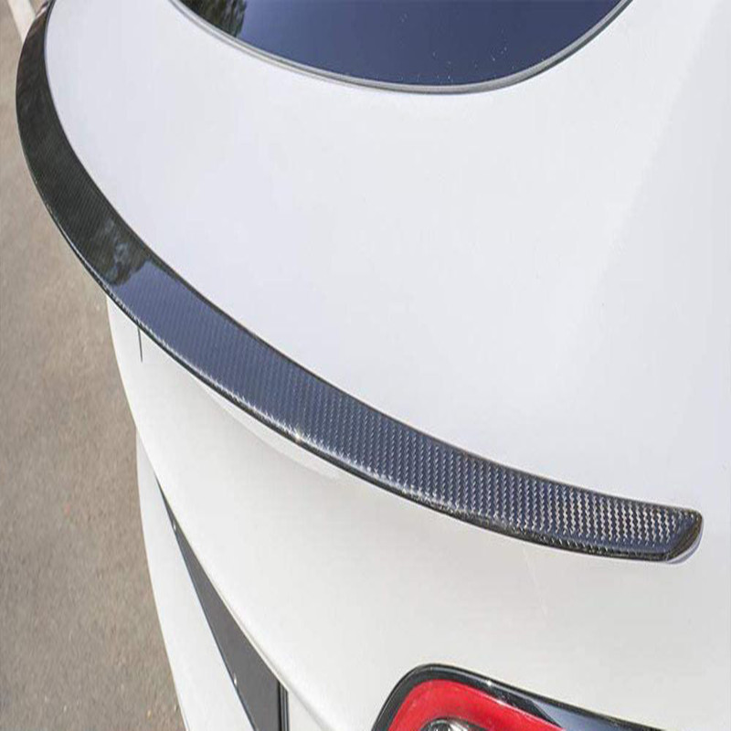 Ala per spoiler posteriore per auto in fibra di carbonio reale per Tesla Modello 3 y