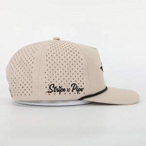 Gorf da golf da papà a 5 pannelli da ricamo personalizzato all\'ingrosso, golf golf di alta qualità, gorra da baseballnera