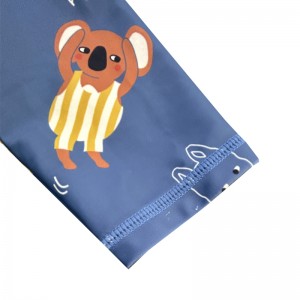 Costumi da bagno per bambini con cerniera stampata con stampa a cartone animato