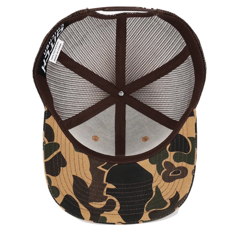 Duck Brown Duck Brown Cami Snapback Mash Patch Logo 6 pannello Richardson 112 Cappello per camionista Cappello